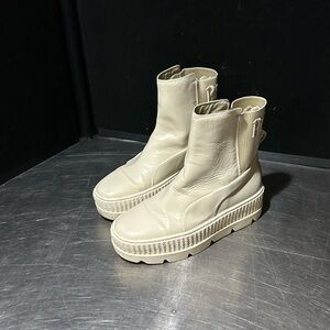 Puma Cream Combat & Moto Boots